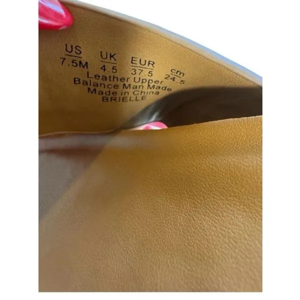 Franco Sarto Brielle Wedge Thong Sandals Women’s Size 7.5 Tan Leather - Image 6