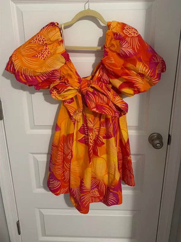 Farm Rio Mini Dress Puff Sleeve - Image 2