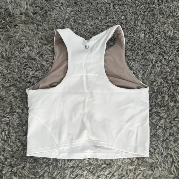 Lululemon White Invigorate Tank Size 6 - Image 2