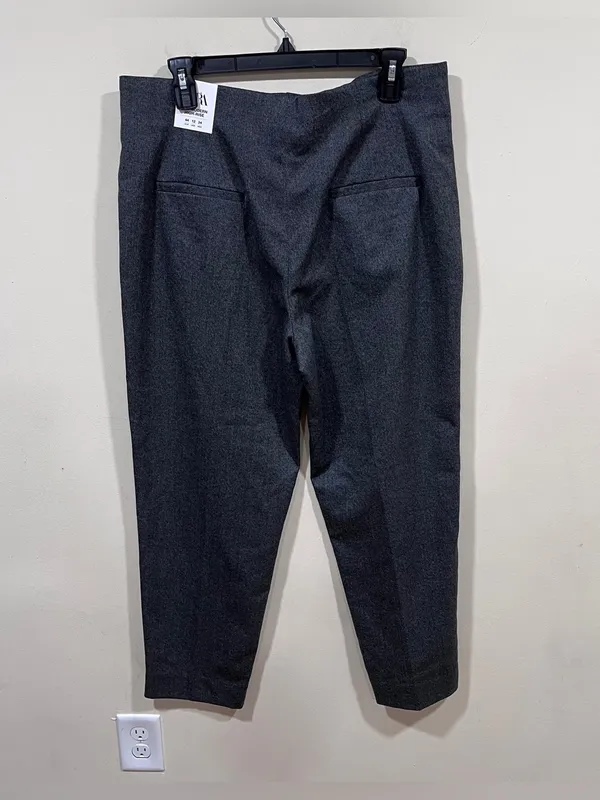 NWT ZARA Zara "The Modern High-Rise" pants gray high-rise waist size 12 - Image 5