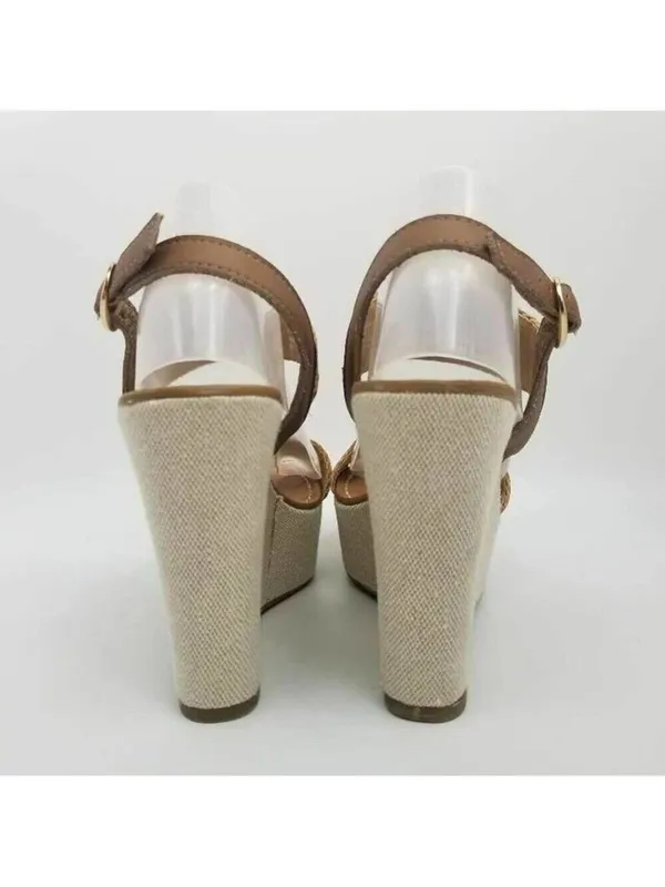 Steve Madden Engel Womens Woven Slingback Platform Wedge Heel Sandal Size 9.5 M - Image 4