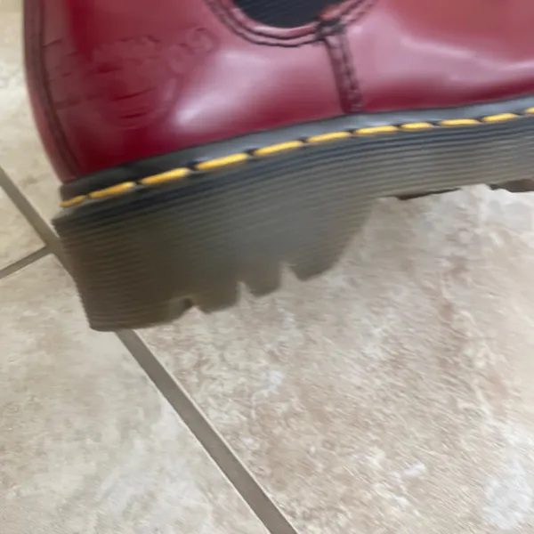 Dr Martens 2A43 Max Platform Chelsea Boots Cherry Red Leather MADE ENGLAND US 6 - Image 8