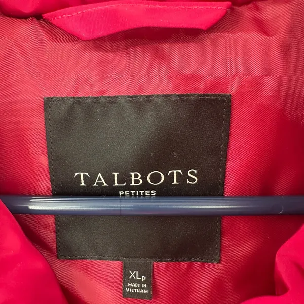 Talbots Size XL Petites Vest Red Puffy‎ Down Insulated Winter Quilted Outerwear - Image 4
