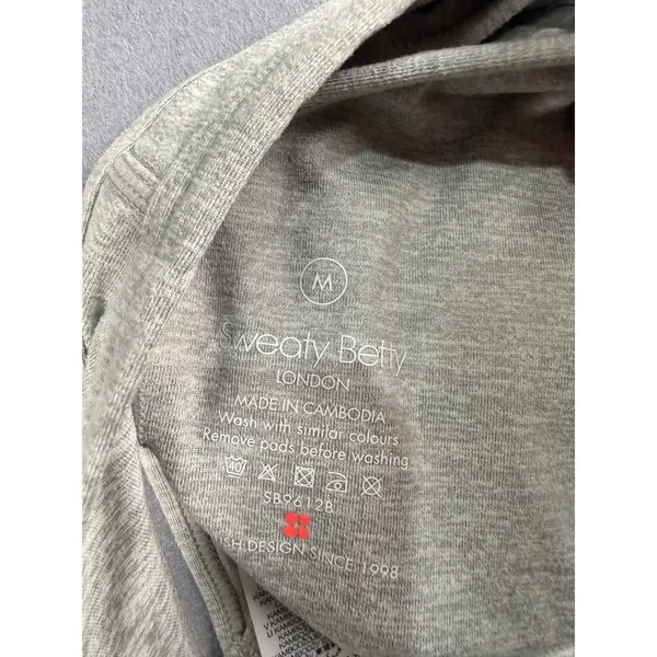 Sweaty Betty Grey Marl V-Neck Racerback Sports Bra SB9612B Women Size M - Image 5