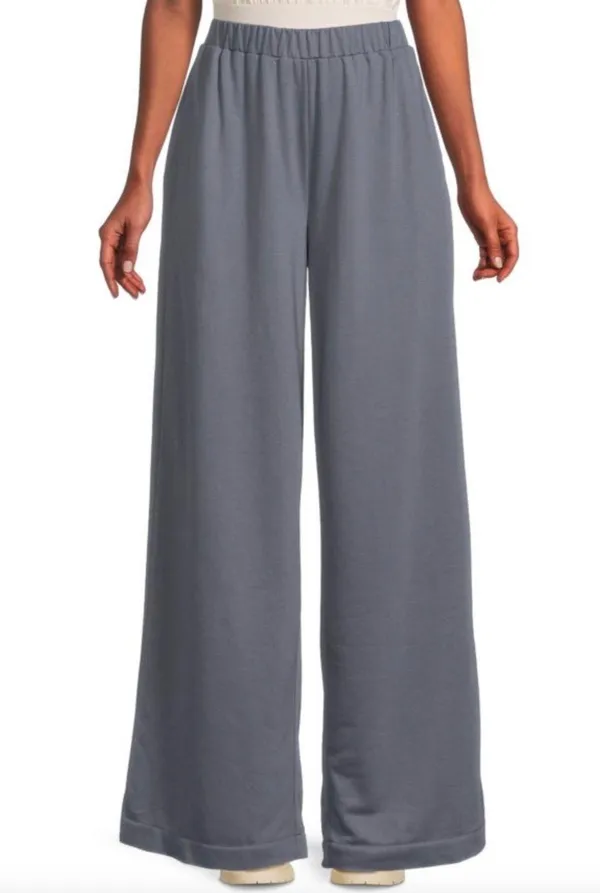 Area stars New Wide Leg Knit Pants Pull On High Rise Long Pant Grey Size Large - Image 3