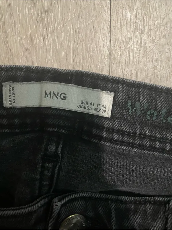 Mango Women's Straight Leg Jeans in Washed Black - Image 2