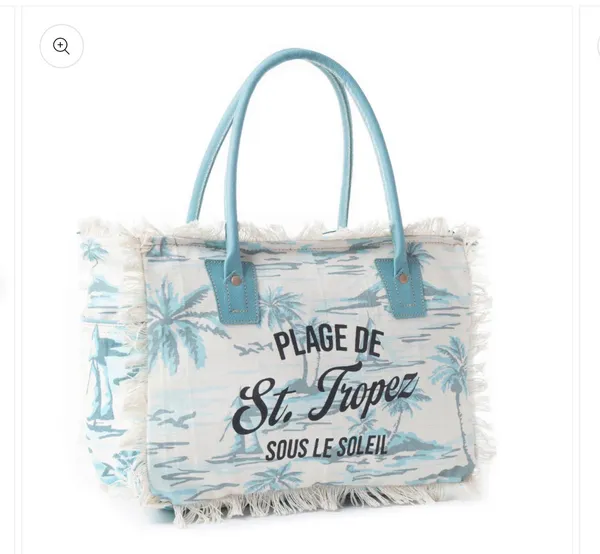 Myra Bags Saint Tropez Tote Bag-Aquamarine - Image 2