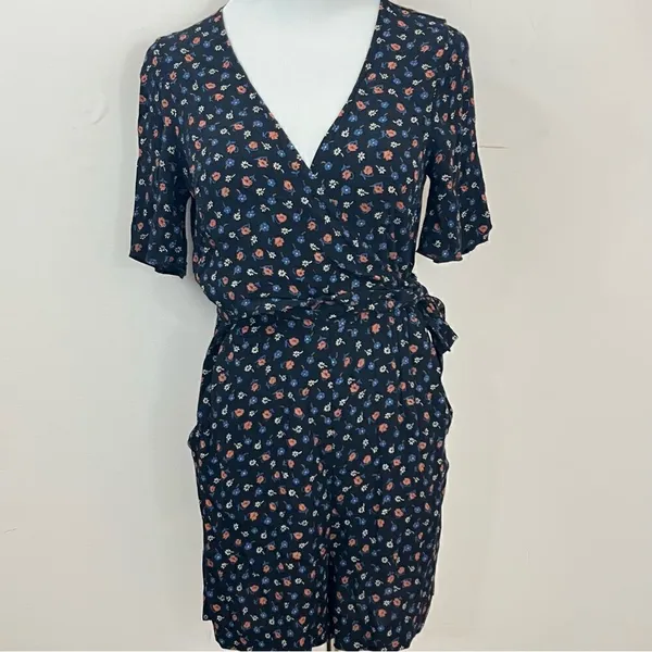 Madewell Wrap-Front Romper in Prairie Posies 4 - Image 2