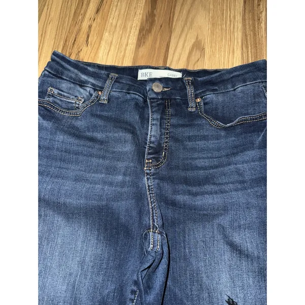 Buckle Jeans Womens 27 X 31.5 Gabby‎ High Rise Skinny Distressed Denim Boho Raw Hem - Image 2