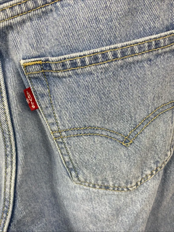 Levis '94 Baggy Wide Leg BarrelJeans Womens 26 Blue Medium Wash Denim - Image 3