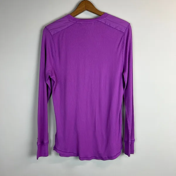 Lauren‎ Ralph Lauren Top Womens 1X Purple 1/4 Zip Pullover Ribbed Knit Cotton - Image 8
