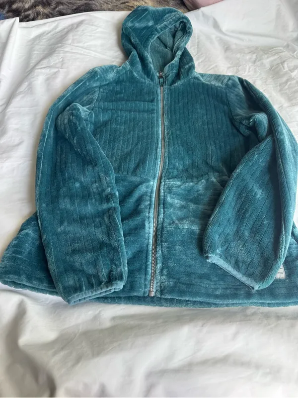 Free Country Plush Hooded Jacket in Teal - Image 9