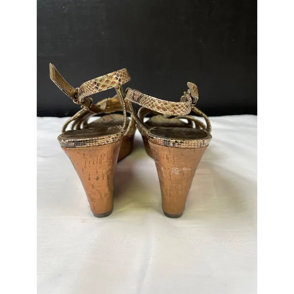 Anne Klein Women's Gold Shoes/Sandal/Wedge Heel 3.25" Size 7.5 SKU 3500 - Image 4