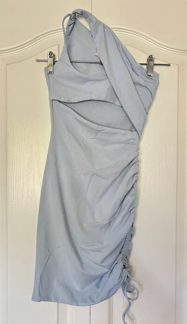 Blue Cut Out Bodycon Dress Size XS - Image 3