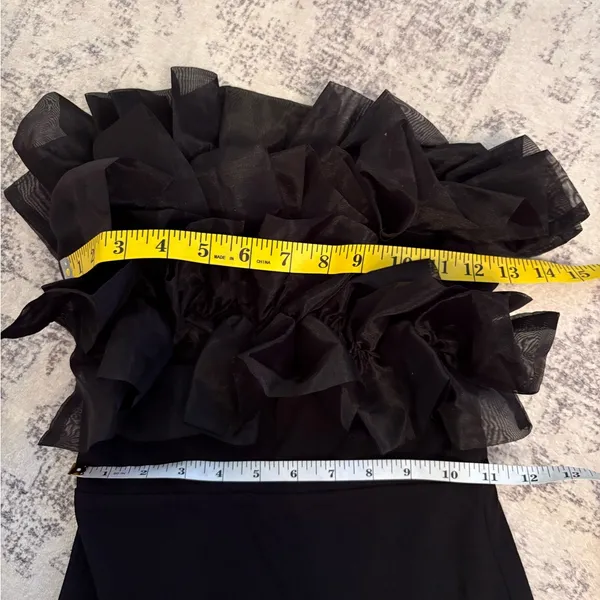 Lulus Evening Excellence Black Ruffled Strapless Mermaid Maxi Dress size XS NWT - Image 7
