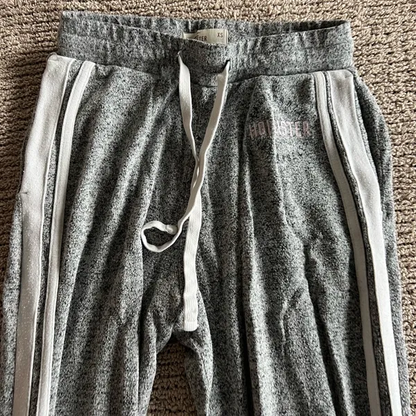 Hollister Gray Joggers with White Accents - Image 2