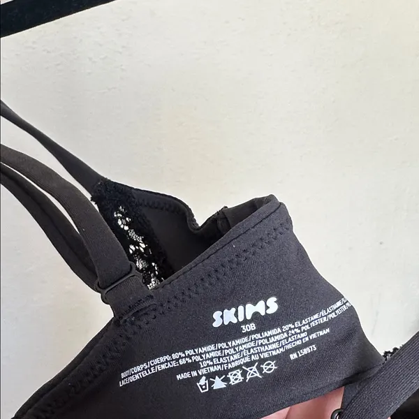 Skims Fits Everybody unlined underwire Lace Scoop Bra Onyx Black NWT 30B - Image 6