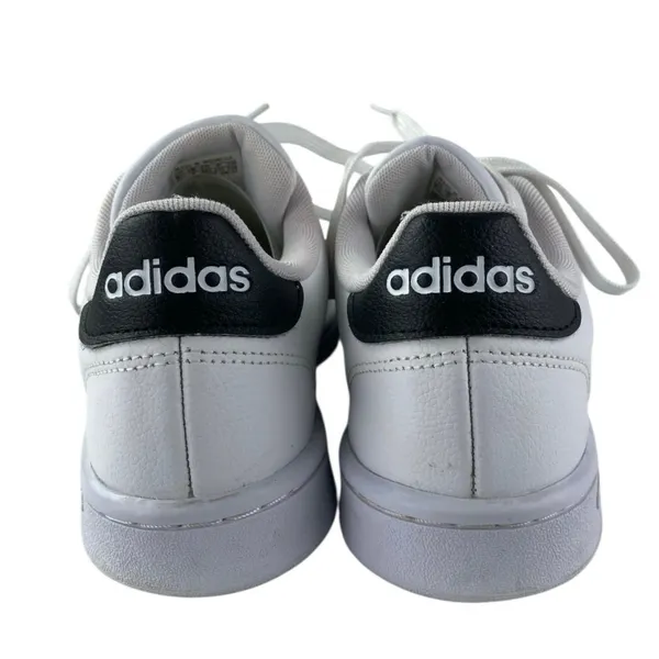 Adidas Grand Court Women's White Leather Lace Up Low Top Sneakers Shoes Size 8.5 - Image 3