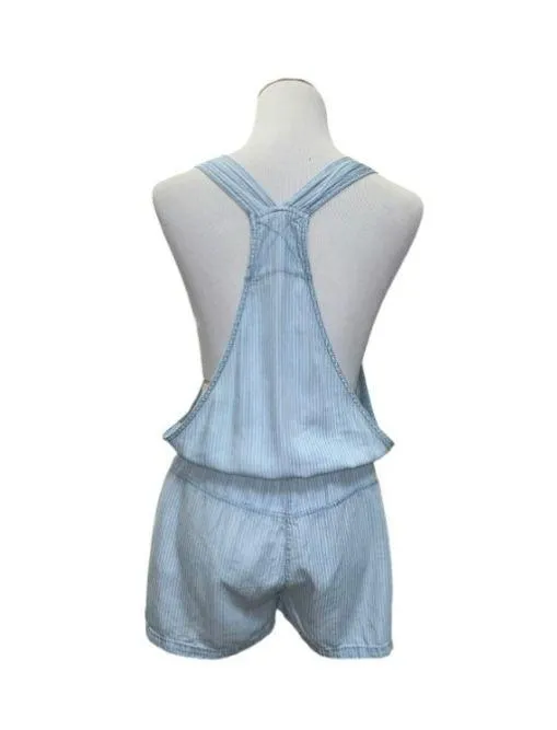 Lovestitch pinstripe short overalls L - Image 5