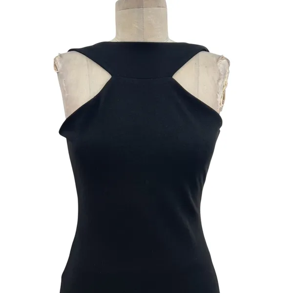 Nookie Long Gown Maxi Dress Bodycon‎ Halter Neck Cut Out Tie Black Size Small - Image 4