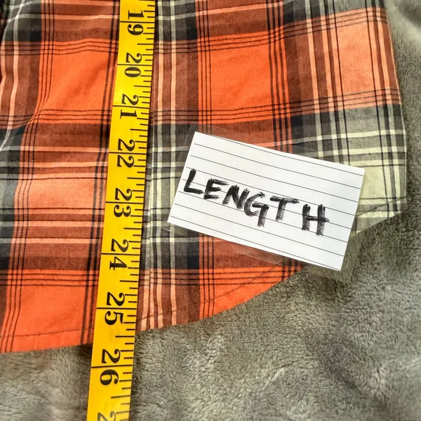 Harley Davidson Plaid Short Slv Snap Button Shirt S Orange Black Biker Western - Image 10