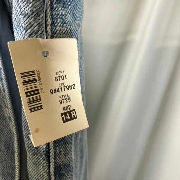 Aeropostale Womens 14R‎ Trouser Jeans White Waistband Light Wash Denim New - Image 3