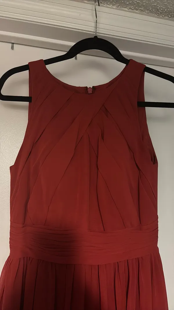 Azazie Burnt Orange Dress - Image 3