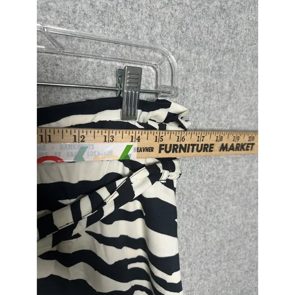 K. Jordan Large‎ Womens Pants Wide Leg Zebra Print Black White Loose Flowy - Image 3