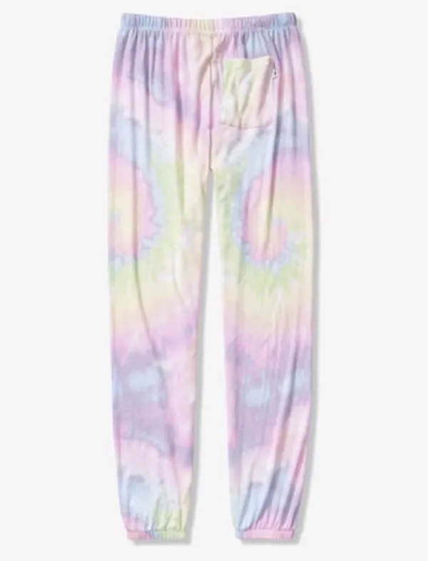 Victoria's Secret PINK Cozy Pastel Rainbow Tie-Dye Pajama Pants - Image 5