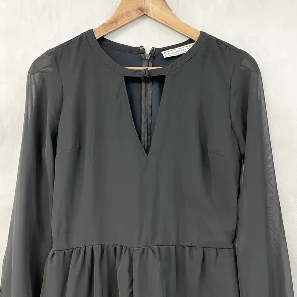 Abercrombie Fitch Romper Womens 0‎ Sheer Sleeve Whimsigoth Dressy Fairy Grunge - Image 2