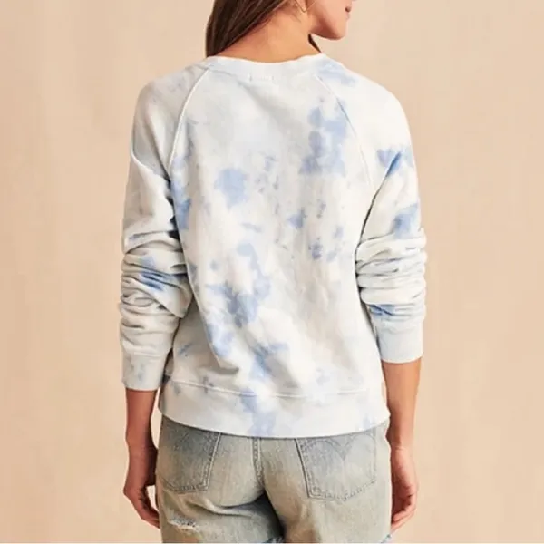 Faherty Bells Tie Dye Crewneck Sweatshirt Size Extra Small - Image 3