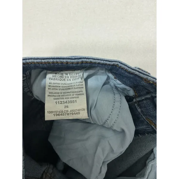 Lee Womens Flare Jeans Size 28 Bell Bottom Raw Hem Stretch Y2K Blue 112343951 - Image 7