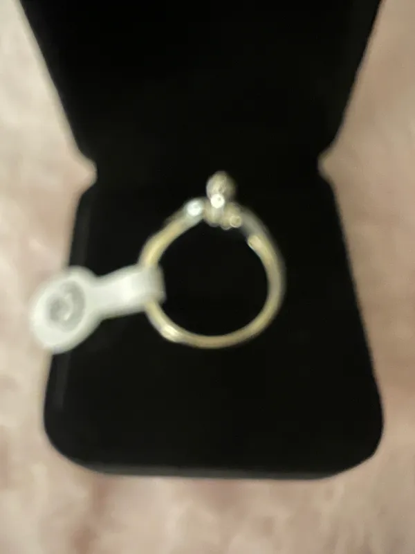 Women’s Gorgeous Silver Plated CZ Rhinestone Ring Size 19/10 US - Image 3