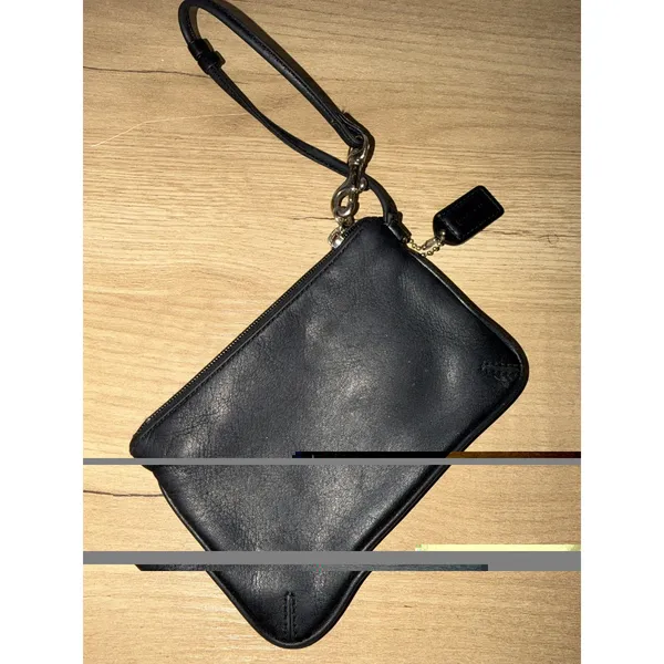 Coach Black Leather Wristlet Coin Purse M - Image 5