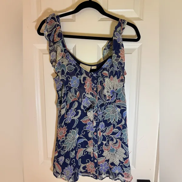NWT Maeve Anthropologie‎ Mariposa Open-Shoulder Ruffled Top, Size 2 - Image 6