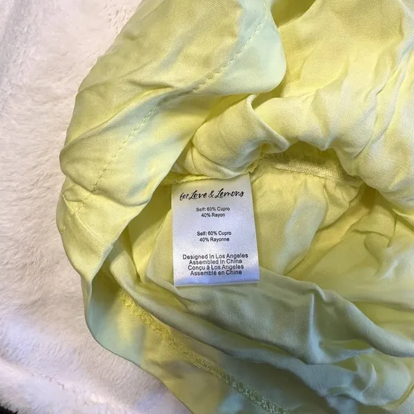 NWT For Love & Lemons Yellow Rana Mini Dress - Size Large - Image 4