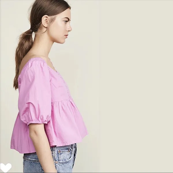 Free People Veronica Sweetheart Blouse - Image 3
