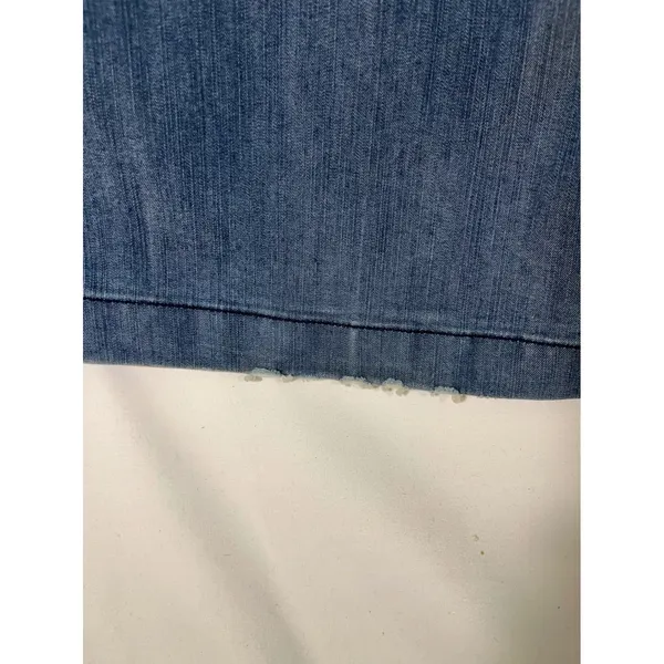 XXI Wide‎ Leg Denim Jeans Women' Sz 28 Blue Wash Flare Cropped Trendy Retro Chic - Image 8