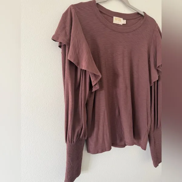 Nation LTD Reva Tee lightweight neutral minimalistic Pima cotton size large - Image 3