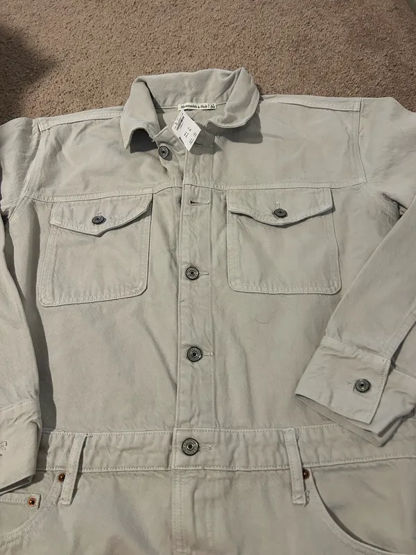 Abercrombie & Fitch Light Gray Shirt Dress - Image 4