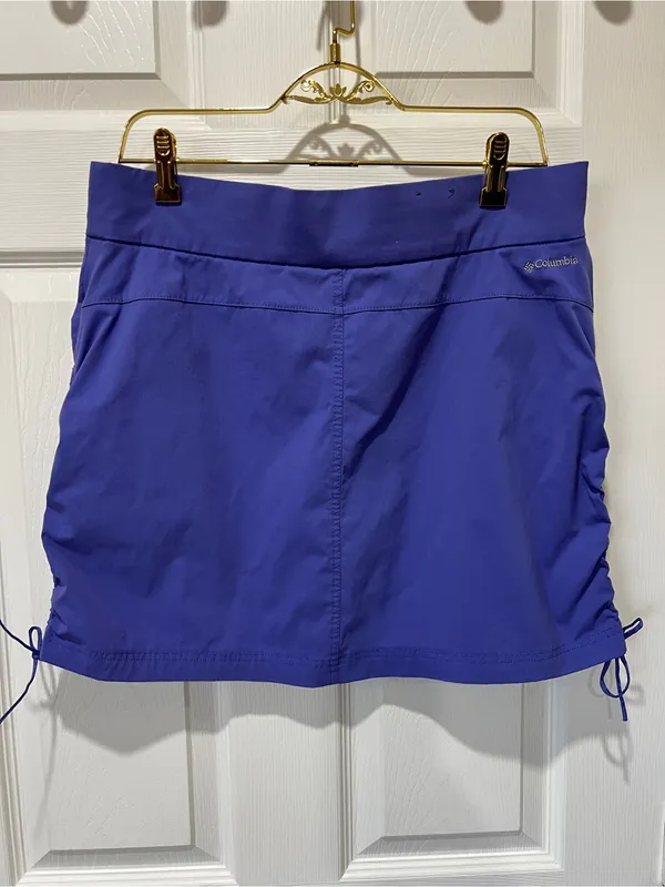 Columbia Omni Shade Skort Skirt Built -On Shorts Purple Size Large Sporty Comfy - Image 7