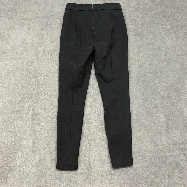 J Crew Pants Womens Small Gray Pixie Back Zip‎ Viscose Skinny Mid Rise Office - Image 8