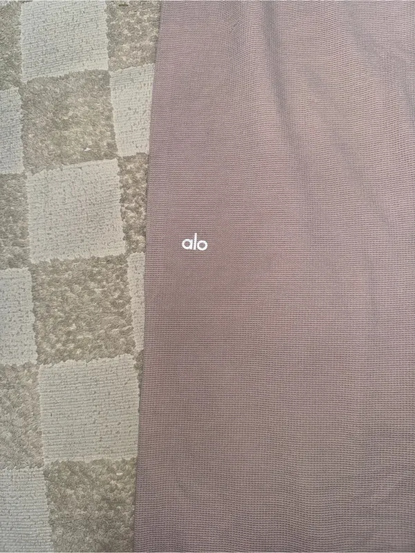 Alo Yoga Micro Waffle High-Waist Pleasant Wide Leg Pant - Image 4