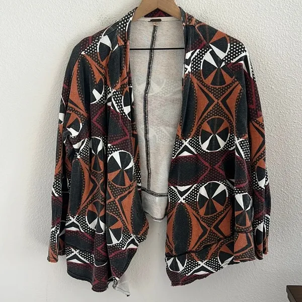 Free People Tribal Urban Cardigan Sweater Oversized XS - Image 3