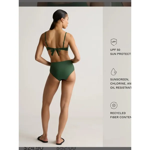 Quince Italian High-Rise Bikini Bottom Palm Size Medium - Image 2