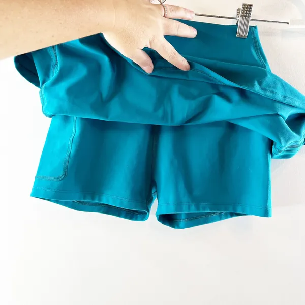 Spiritual Gangster Nyla Mini Skirt Side Stripe Dark Turquoise Teal Green Small - Image 6