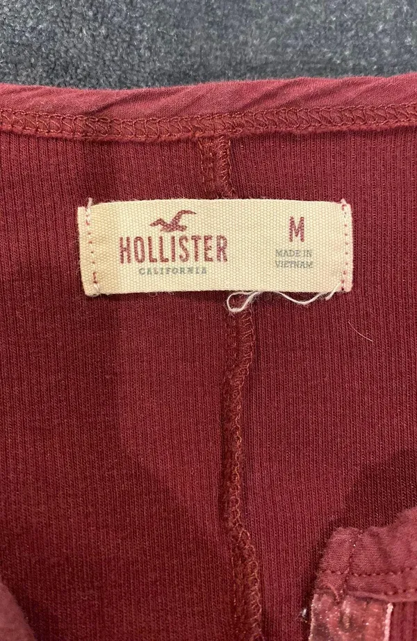 Hollister Maroon Long Sleeve Top - Image 2