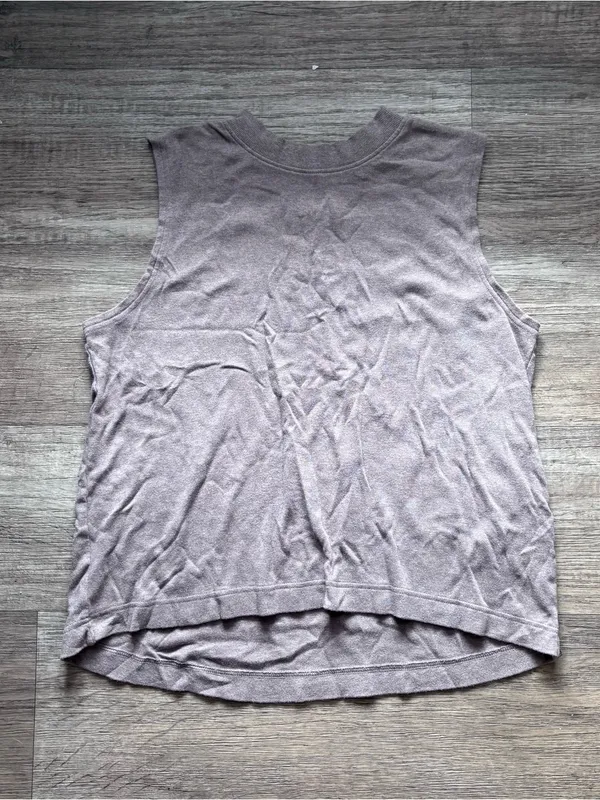 Pact Women's Brown 100% Organic Cotton Muscle Tank Casual Fall Summer Sz L Top - Image 2