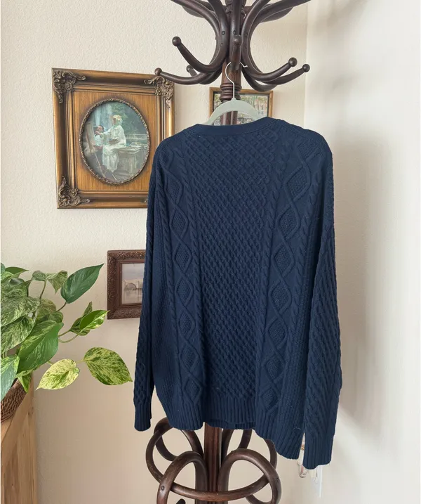 Aritzia Peggy Navy Blue Cardigan - Image 2