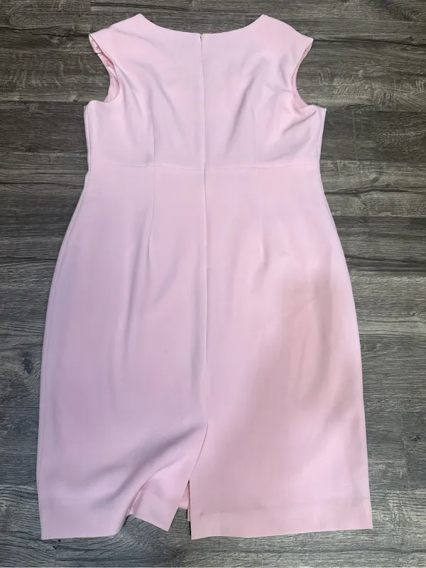 NWT Kasper Petite Tutu Pink Sheath Dress 12P Elegant Career Cocktail Dress - Image 4